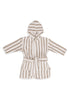 Peignoir 3-4 ans Stripe Éponge - Olive Green - GOTS