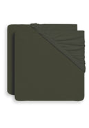 Drap-housse Jersey 40/50x80/90cm - Leaf Green - 2 Unités