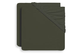 Drap-housse Jersey 60x120cm - Leaf Green - 2 pièces
