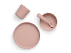 Set de table bébé Silicone - Pale Pink - 4 Unités