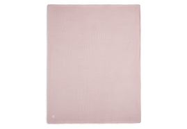 Couverture Berceau 75x100cm Basic Knit - Pale Pink/Fleece