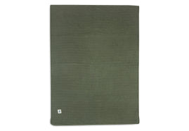 Couverture 100x150cm Pure Knit - Leaf Green/Velvet - GOTS