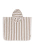 Poncho de Bain Stripe Éponge - Olive Green - GOTS