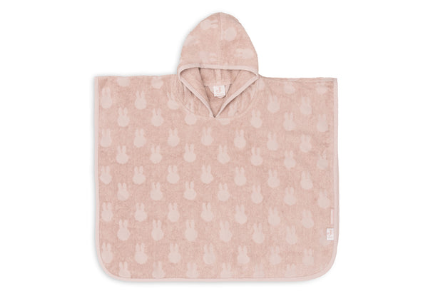 Poncho De Bain Enfant 1-4 Ans Miffy Jacquard Vert Mer - 100% Coton Éponge Avec Capuche Oeko-Tex