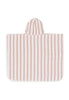 Poncho de Bain Stripe Éponge - Wild Rose - GOTS