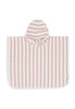 Poncho de Bain Stripe Éponge - Wild Rose - GOTS