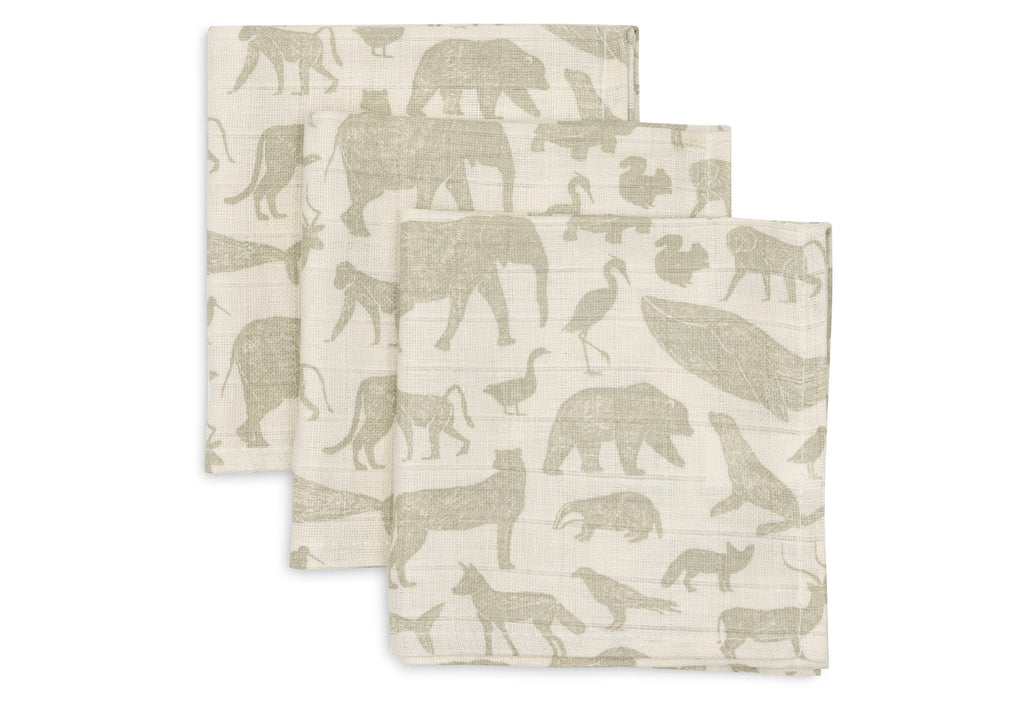 Mouth Cloth Muslin Animals - 3 Pack