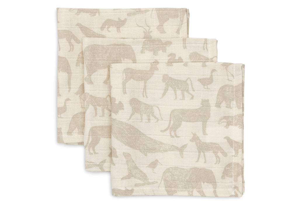 Mouth Cloth Muslin Animals - 3 Pack