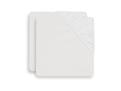 Drap-housse tissu Coton 40x80cm - White - 2 Unités